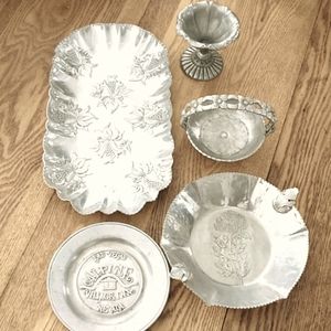 5 Silver Pieces Silver Tray Silver Basket Bowl Cup